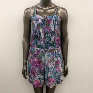 Joyrich Los Angeles Watercolor Floral Romper